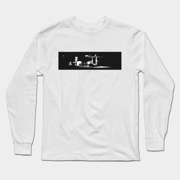 Gas Station B Long Sleeve T-Shirt by procrastitron4000